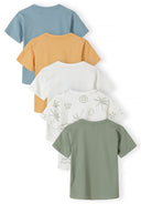 Chłopięce 5-pak koszulek z nadrukiem Surf, krótki rękaw, 3-15 lat