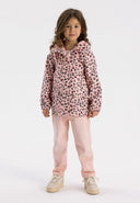Girls rain jacket with hood light pink 1-6y featuring an all-over animal print, water-resistant fabric, and comfortable fit.