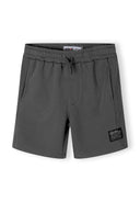 Spodenki chłopięce z polaru z panelami z dzianiny prążkowanej szare 3-14 lat