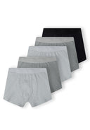 Men 5 pack boxers elastic waistband grey featuring a smooth finish and classic cut for comfort and support.