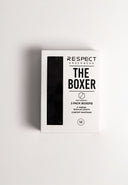 Men 3 pack boxers with logo waistband black packaging featuring clean design and comfort details for men.