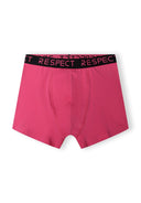 Men 3 pack boxers with logo waistband multicoloured. Soft fabric, elastic black waistband with 'RESPECT' text. Comfortable fit for daily wear.