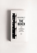 Respect Men 5 pack boxers white with branded waistband, soft fabric blend, size M for everyday comfort.