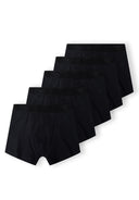 Men 5 pack boxers with elastic waistband black, featuring soft fabric and secure fit for everyday comfort.