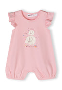 Girls 2 pack romper set frill sleeves light pink 0-24m features soft cotton with playful elephant design and frill sleeves. 