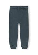 Boys joggers in blue, front view, featuring elasticated waistband and cuffs.