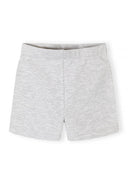 Plain light grey soft cotton stretch cycle shorts for girls with a simple comfortable design for kids and baby fashion.