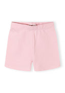 Soft pink girls' bicycle shorts with comfortable elastic waistband, suitable for kids and baby fashion.