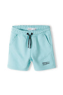 Boys fleece shorts with drawcord mint green 3-14y. Soft mint green fleece fabric with elastic waistband and contrast drawcord. Comfortable fit.