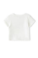 Soft white short sleeve t-shirt for babies, relaxed fit, perfect for 0-12m. Ideal for daily wear. Babies 2 pack short sleeve t-shirts striped print white 0-12m.