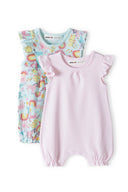 Pastel body dla dziewczynek z falbankami, unicorn and rainbow print