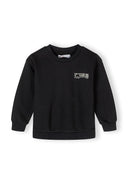 Boys crew neck sweatshirt and joggers set black 3-14y in soft cotton with ribbed neckline and elasticated cuffs for comfort.