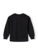 Boys crew neck sweatshirt and joggers set black 3-14y, featuring a solid black design with ribbed cuffs and a secure fit.  