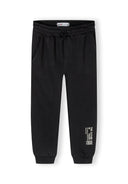 Boys crew neck sweatshirt and joggers set black 3-14y, comfortable black joggers with elasticated waistband and drawstrings. 