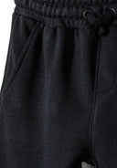 Boys crew neck sweatshirt and joggers set black 3-14y featuring an elasticated waistband and drawstrings for comfort.