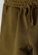 Elasticated brown joggers with drawstring waist and side pockets for boys aged 3-14y.