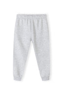 Boys fleece jogpant in gray heathered with elastic waistband and ribbed cuffs