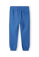 Cobalt blue joggers with elastic waistband and ribbed cuffs for boys aged 1-8y. Made from soft, breathable fabric.