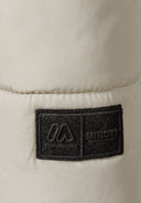 Boys padded jacket with Minoti Performance embroidered label on cream puffer