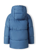 Boys padded jacket in blue quilted hooded design