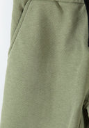 Boys short sleeve olive green cotton t-shirt and cargo shorts set