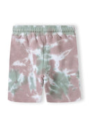 Boys short sleeve pastel pink and mint green tie-dye shorts set
