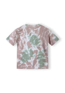 Boys short sleeve pastel pink and green tie-dye t-shirt
