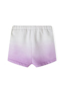 Girls fleece long sleeve ombre sweatshirt and pastel gradient shorts set