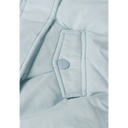 Light blue baby unisex snowsuit with hood, ears, light blue, and quilted jacket pocket