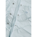 Light blue baby unisex snowsuit with hood, ears, quilted puffer jacket