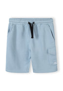 Light blue short sleeve t-shirt and corduroy cargo shorts set